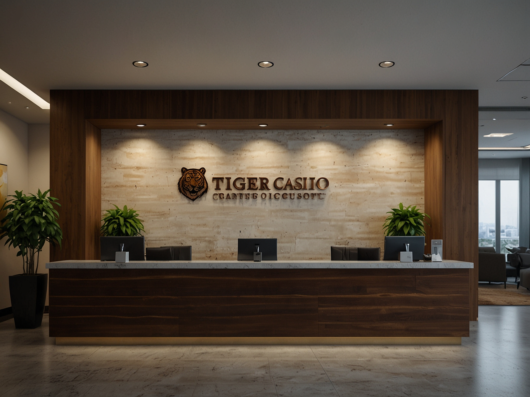 Oficina y equipo de Tiger Casino